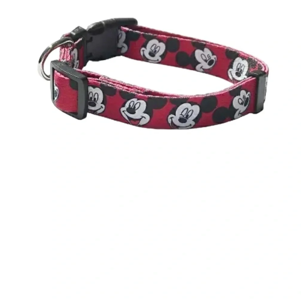 NEW DISNEY RED MICKEY MOUSE DOG COLLAR SIZE MEDIUM 12.9